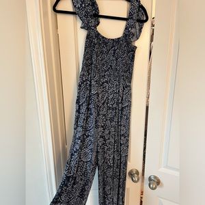 Madewell Lucy smocked wide leg jumpsuit